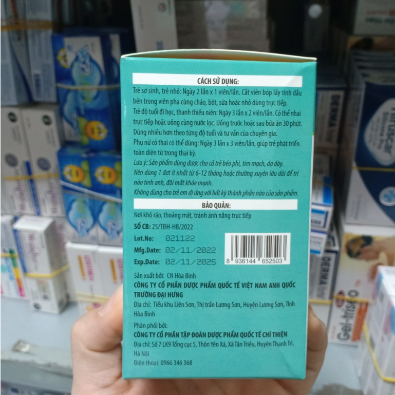 Kẹo viên bổ não OMEGA 3 PLUS lọ 60 viên giúp mắt sáng,trí tuệ thông minh