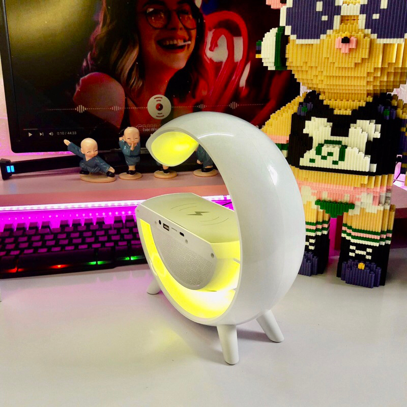 Loa Bluetooth Sạc Không Dây Dây Đèn Led Tạo Không Khí 3in1 BT 2301 Loa Nghe Nhạc Đa Năng