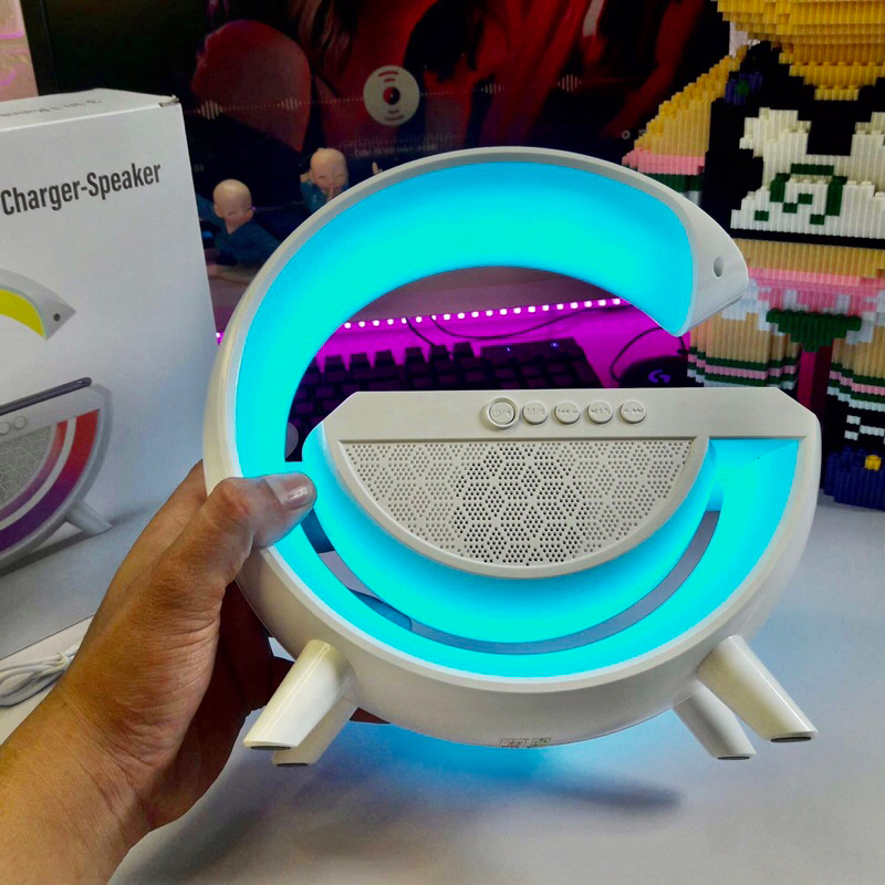 Loa Bluetooth Sạc Không Dây Dây Đèn Led Tạo Không Khí 3in1 BT 2301 Loa Nghe Nhạc Đa Năng