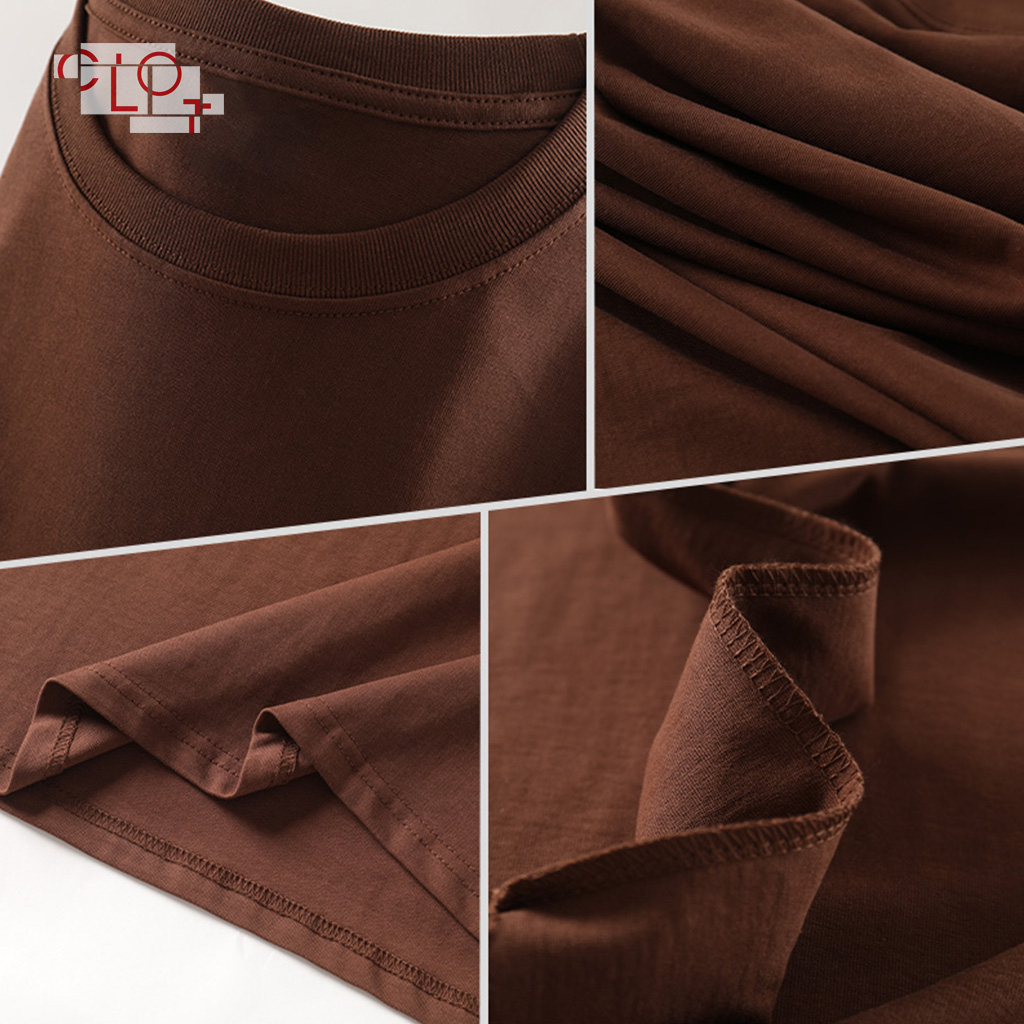 CLOT local brand Áo thun tay lỡ unisex vintage Nâu áo phông thể thao ulzzang 100%cotton