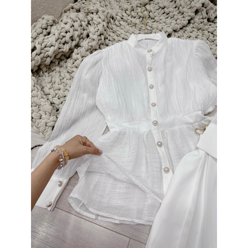 Sét áo lụa đũi tay ngắn + quần đùi - Free size dưới 54kg