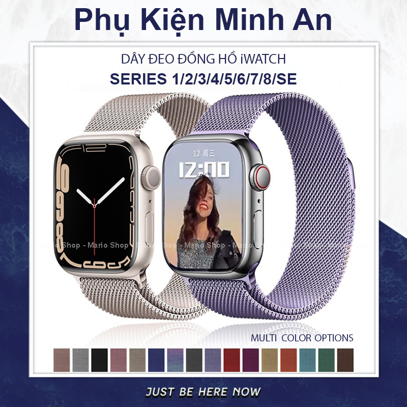 Dây Đeo Đồng Hồ AW iWatch Thép Không Gỉ Series 8 7 SE-6-5-4-3-2-1 Size 38mm 42mm 40mm 44mm 41mm 45mm - Minh An Saigon
