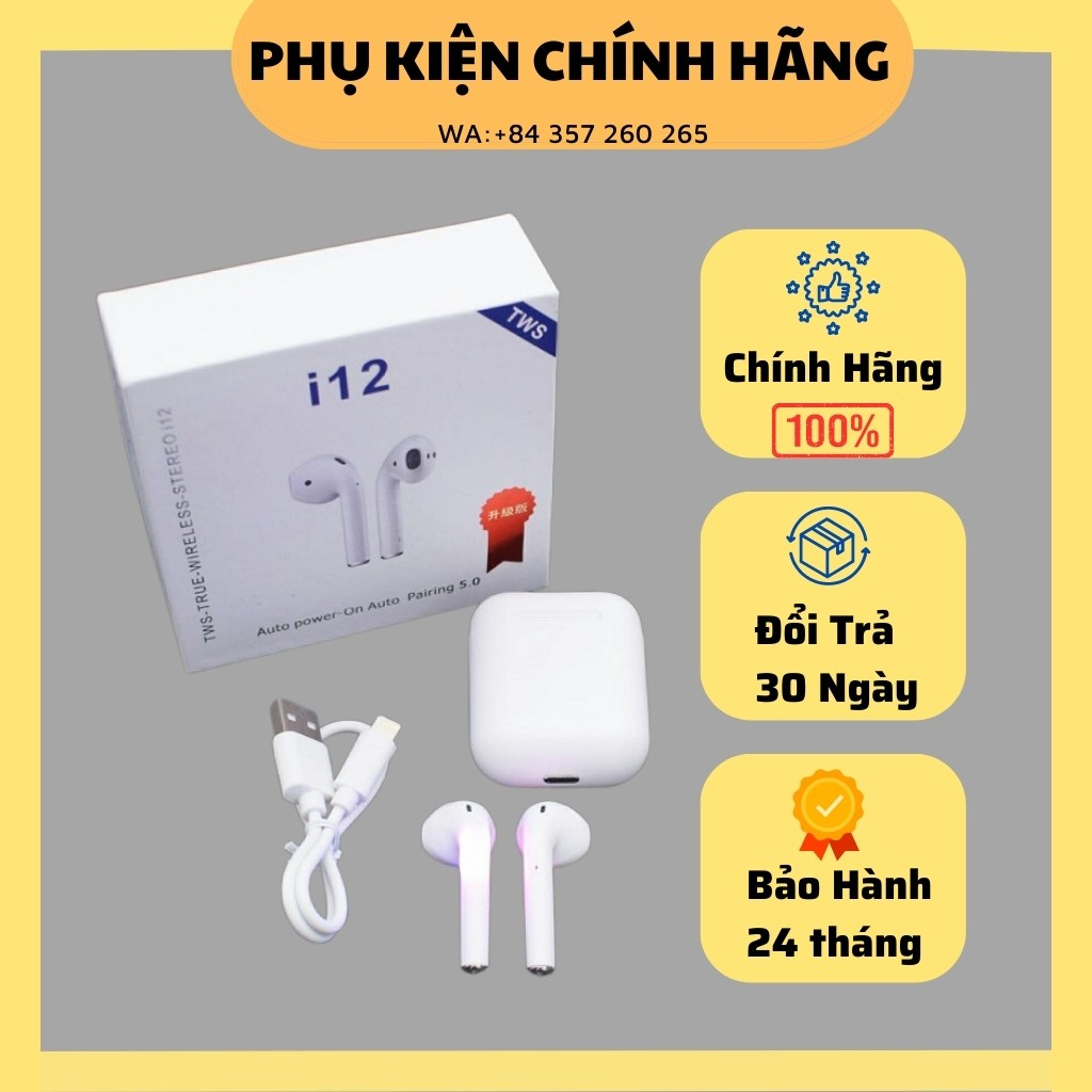 ai Nghe Bluetooth Android I12 Tm Shop Tws Điều Khiển Cảm Ứng Âm Thanh Hifi, Tai Nghe Bluetooth I12 Giá Rẻ