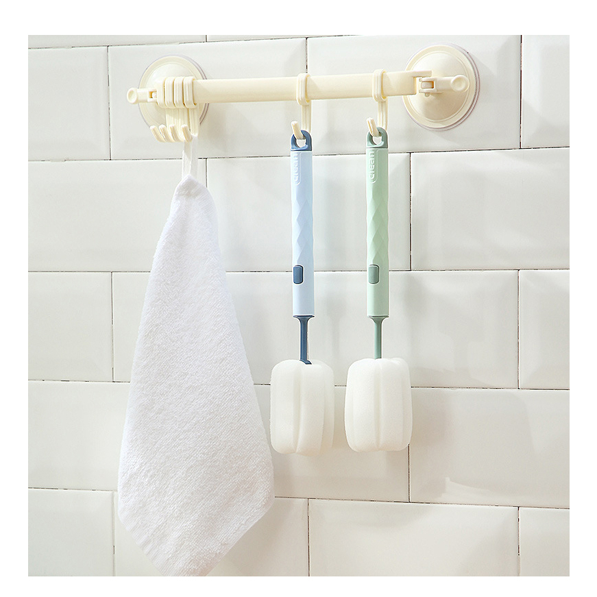 Cây cọ rửa cốc chén bọt biển, dụng cụ cọ rửa bình sữa, ly cốc chén Cán dài có thể tháo rời RY177 DALOI