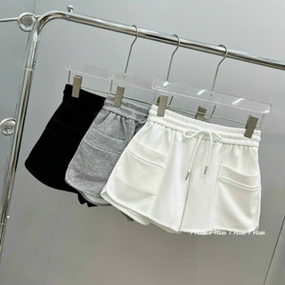 Quần short lưng cao cạp chun có dây rút phối túi ngang-XMHH