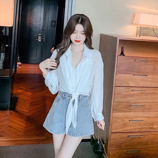🔻Sơ Mi Tay Phồng Cột Eo + 2 dây🔻