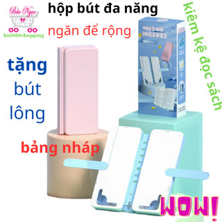 HỘP BÚT đa chức năng kết hợp giá ĐỌC SÁCH ĐIỀU CHỈNH THEO TƯ THẾ HỌC CỦA BÉ