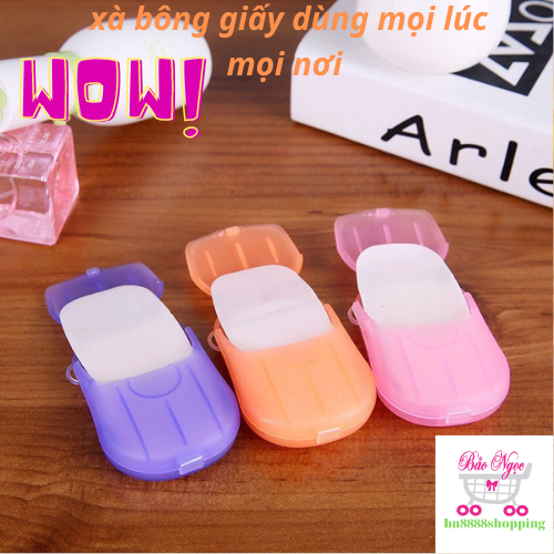 Xa phòng giấy du lịch hộp 20 miếng  tiện dụng