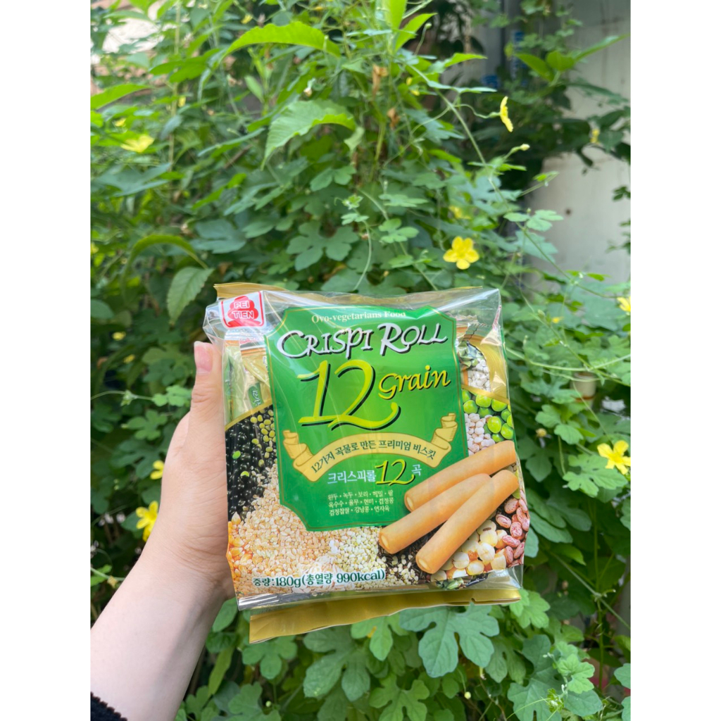 Bánh Ngũ Cốc Dinh Dưỡng 12 Loại Đậu PeiTien Crispi Roll Đài Loan 180gr