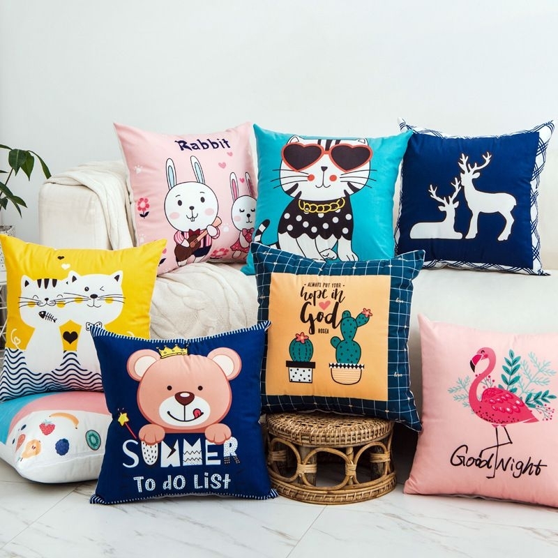 Gối tựa lưng sofa, vỏ gối vuông, bao gối sofa vải bố size 45x45cm ảnh video do shop tự quay chụp