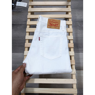 Quần jean levis màu trắng ống đứng chính hãng