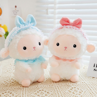 Gấu bông con cừu dolly đeo nơ dễ thương siêu cute siêu mềm mịn, hàng cao cấp loại 1, thú bông con cừu