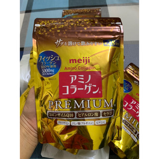 Bột uống bổ sung Collagen Meiji hồng/ vàng premium/ xanh thêm ca canxi Nhật bản