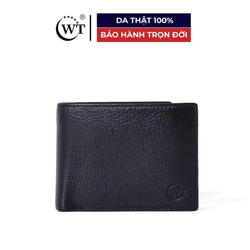 Ví Nam WT Leather Millimal Bi-Fold Da Bò Thật .Màu Đen , Nâu