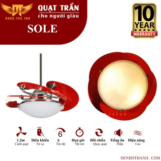 Quạt trần MR VU mã SOLE quạt trần cho người giàu mẫu quạt cánh tự động xoè cụp vào êm gió sang trọng QTD