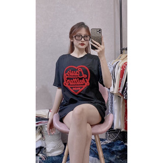 Phông chữ đỏ thêu xù chất cotton mát