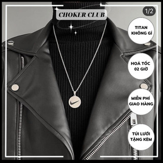 Dây chuyền logo unisex nam nữ N60 Choker Club