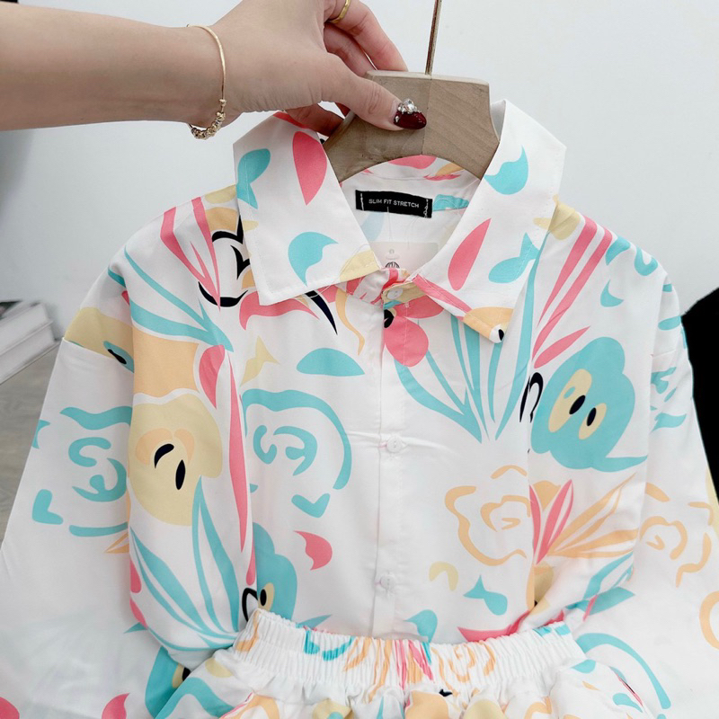 Sét đùi áo thun form dấu quần in dễ thương - Free size dưới 55kg