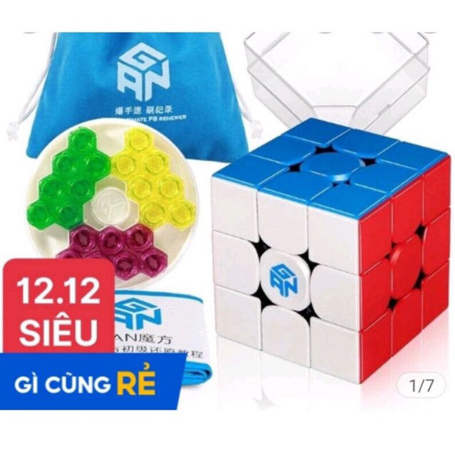 Rubik 3x3 Gan 356 M Có Nam Châm - Rubik Gan Hàng Chính Hãng