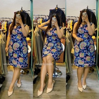 [virusplussize]Đầm taibots họa tiết bigsize