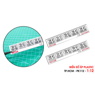 Phụ kiện 5 bs biể.n s.ố xe mô hình tỉ lệ 1:12 ép plastic autono1 sg hcm pk112