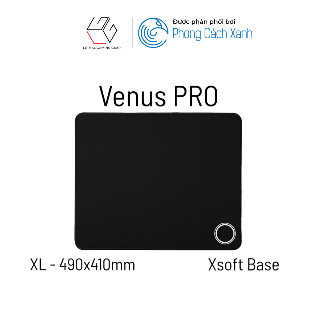 Lót chuột đế Xsoft Lethal Gaming Gear Venus PRO - Đen - Hàng Chính Hãng