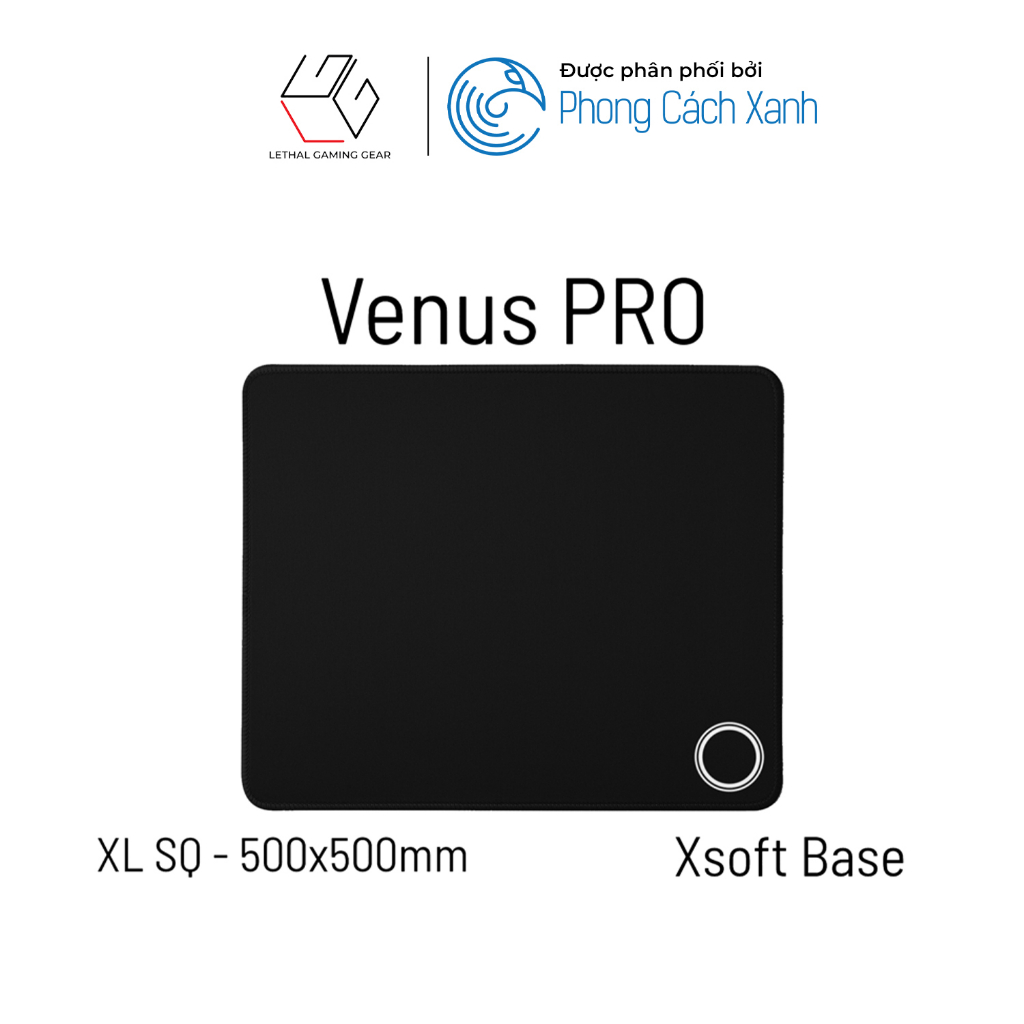Lót chuột đế Xsoft Lethal Gaming Gear Venus PRO - Đen - Hàng Chính Hãng
