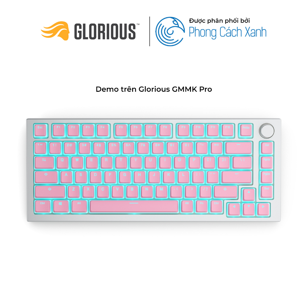 Bộ Keycap Pudding Glorious Aura V2 PBT Doubleshot thay thế - 145 phím - Hàng Chính Hãng