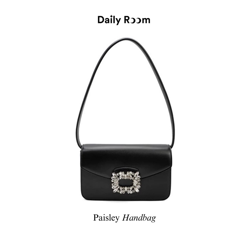 (Daily Room) Túi xách nữ Paisley Bag đính đá vuông trẻ trung