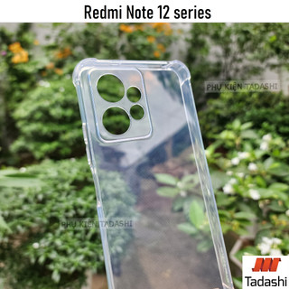 Ốp Lưng Chống Sốc Xiaomi Redmi Note 12 Pro/ Note 12, Note 12 Turbo/ Note 12 Pro Speed Dẻo Trong Suốt Có Gờ Bảo Vệ Camera