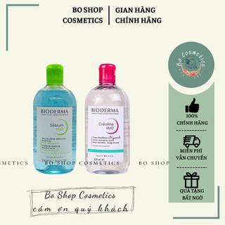 Nước tẩy trang bioderma pháp h2o xanh - hồng 100 - 500ml