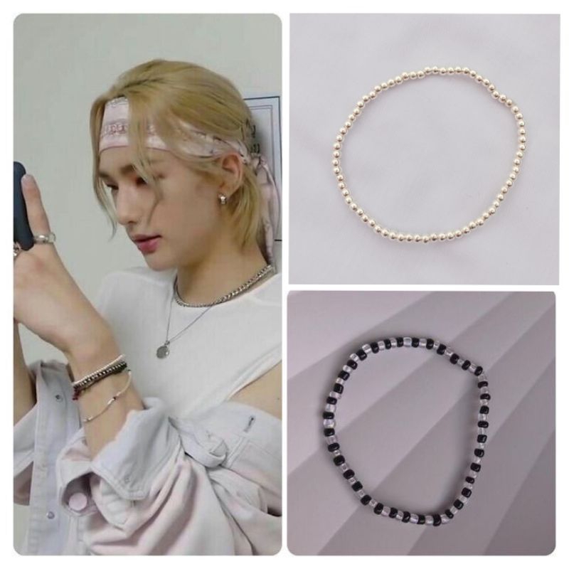 Vòng Tay Hạt Cườm Co Giãn Basic Handmade Cheap Moment Với Hyunjin (Stray Kids )
