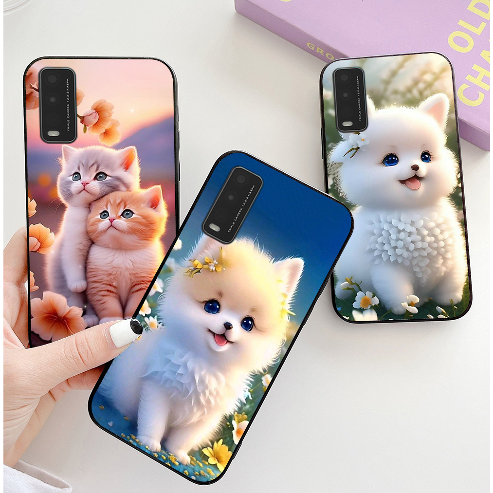 Ốp lưng vivo y20 , vivo y20s , vivo y12s in hình chú mèo dễ thương cute