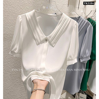 [EVIS.VN] Áo lụa công sở cổ xếp cách điệu TK2194