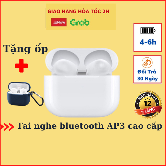 Tai nghe bluetooth không dây AIP3, Full chức năng, định vị, đổi tên, pin trâu dùng cho mọi dòng máy