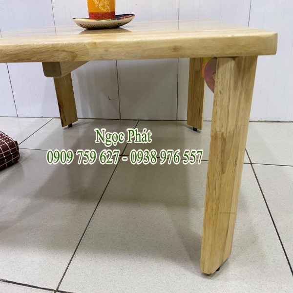 Bàn Ngồi Bệt Gỗ Cao Su 100x50x30cm - Bàn Học Sinh, Sinh Viên Gấp Gọn