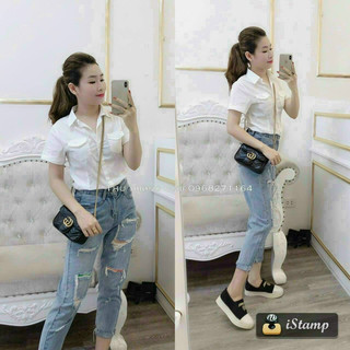 ÁO SƠ MI NGẮN TAY 2 TÚI