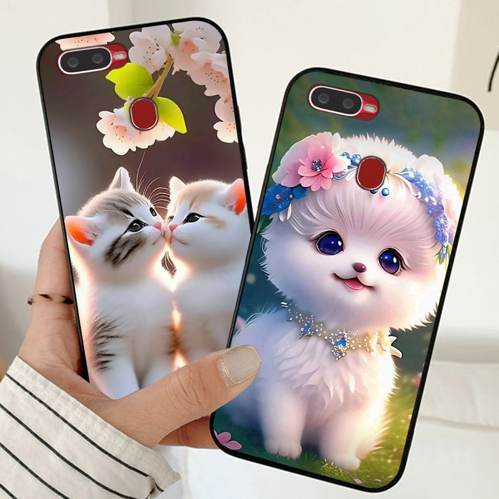 Ốp lưng oppo a5S / oppo A7 / oppo A9 / oppo A12 in hình chú mèo dễ thương cute