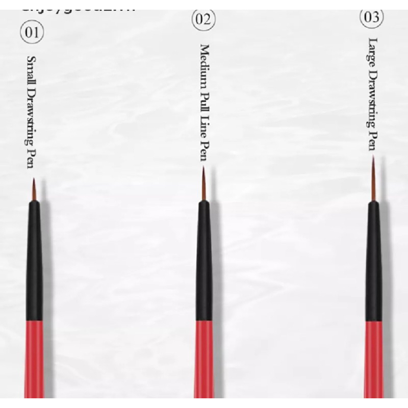 Cọ Vẽ Móng-Set 3 Cây