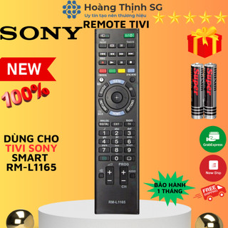 Remote điều khiển tivi sony rm-l1165, điều khiển tv sony các dòng tivi lcd/plasma/led - tặng kèm pin