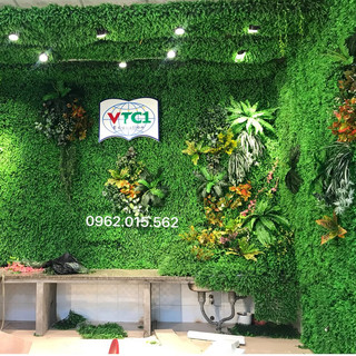 Tường cây giả, vách cây giả decor trang trí, đơn giá tính theo m2