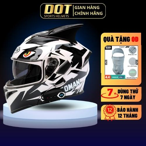 Mũ bảo hiểm lật hàm full face GXT 2 Size xốp cực dày 2 kính khóa kim loại an toàn chuyên phượt nhiều màu DOT