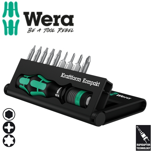 Bộ dụng cụ đa năng Wera 05135942001 Kraftform Kompakt 12 gồm 10 chi tiết