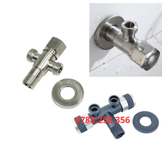 Van F inox SUS304 có khóa ra 1 đường nước, van T cầu chữ F