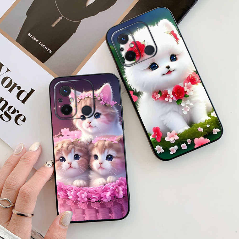 Ốp lưng xiaomi redmi 12c in hình chú mèo dễ thương cute