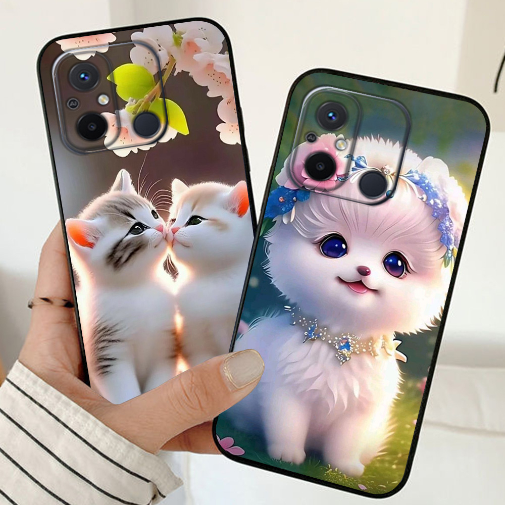 Ốp lưng xiaomi redmi 12c in hình chú mèo dễ thương cute