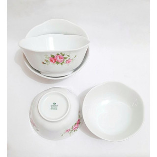 Tô đựng canh , ăn mì hoa hồng đỏ sứ chuan kuo cao cấp