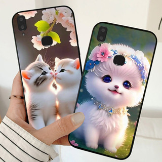 Ốp lưng vivo v9 , vivo y85 , vivo v9 youth in hình chú mèo dễ thương cute