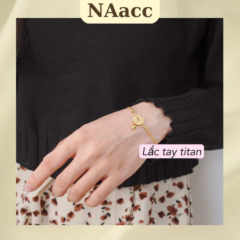 ᴺᴬᵃᶜᶜLắc tay / Lắc chân nữ TITAN Đồng Xu [không gỉ]