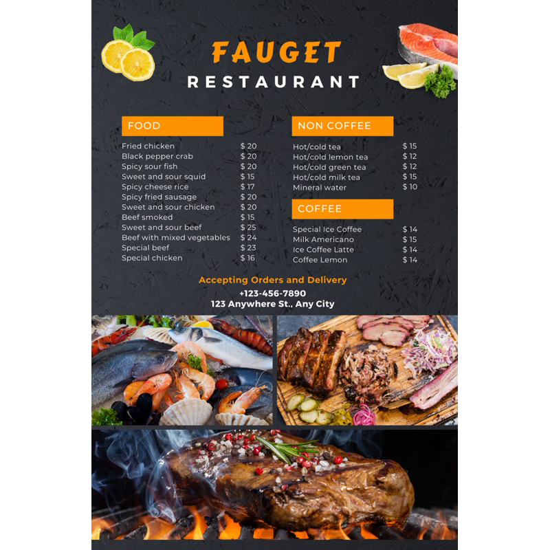 Menu Fomex Theo Yêu Cầu